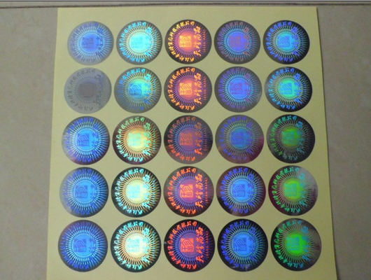 Forma personalizada de segurança Hologram Stickers em relevo artesanais