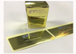 Projeto bonito das etiquetas autoadesivas do papel da cor do ouro com impressão de CMYK